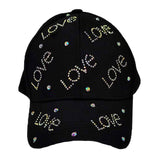 Bling Love Message Patterned Baseball Cap from Madeline Love
