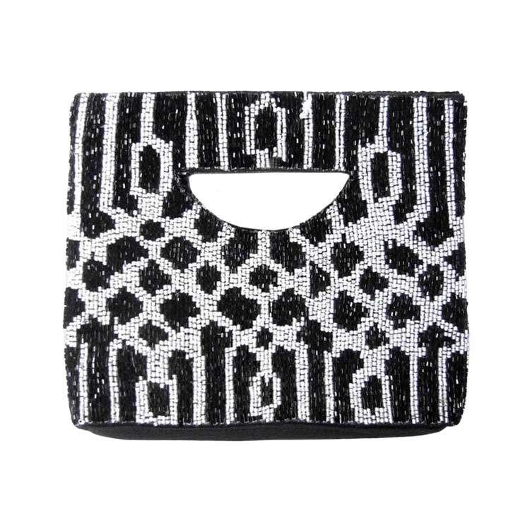 Boho Patterned Seed Beaded Tote Bag  from Madeline Love