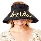 Bride Message Roll Up Foldable Visor Sun Hat from Madeline Love