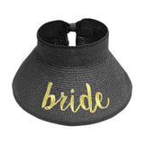 Bride Message Roll Up Foldable Visor Sun Hat from Madeline Love