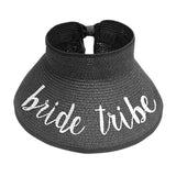 Bride Tribe Message Roll Up Foldable Visor Sun Hat from Madeline Love