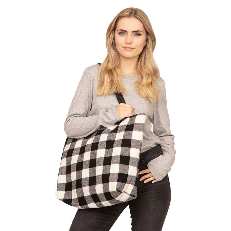 Buffalo Plaid Check Tote Bag  from Madeline Love