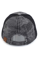 C.C AMERICAN FLAG EMBROIDERY CAMO BASEBALL CAP from Madeline Love