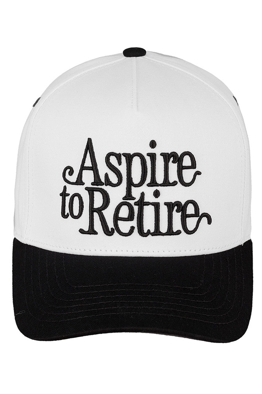 C.C ASPIRE TO RETIRE Embroidered Baseball Cap from Madeline Love