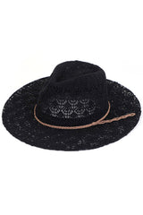 C.C HORSESHOE LACE KNITTING PANAMA HAT from Madeline Love