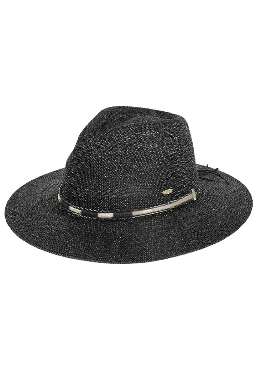 C.C Hard Shaped Panama Hat from Madeline Love
