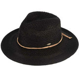 C.C Multi Pattern Suede String Band Panama Hat from Madeline Love