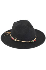 C.C Multi Threaded Toggles Trim Panama Hat from Madeline Love