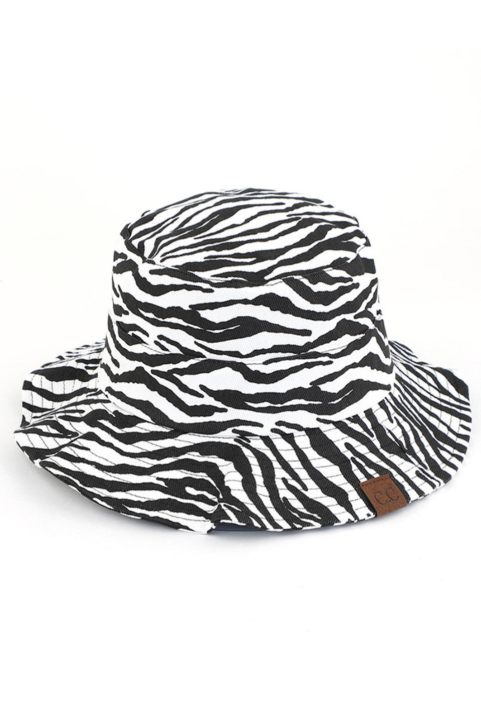 C.C ZEBRA PRINT BUCKET HAT from Madeline Love