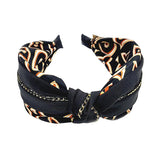 Chain Pointed Geometric Patterned Burnout Knot Headband from Madeline Love