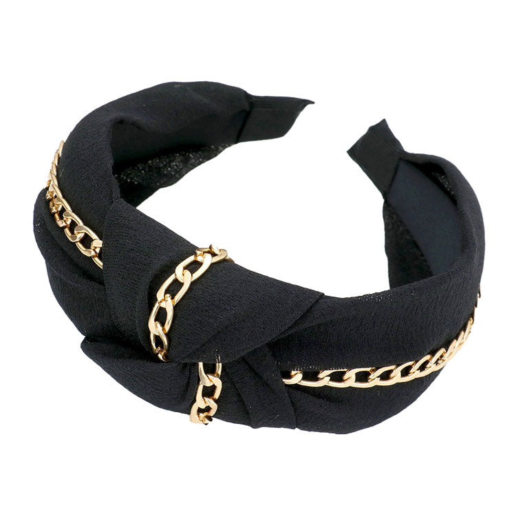Chain Trim Knot Headband from Madeline Love
