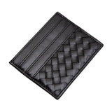 Faux Leather Basket Weave Card Holder Wallet  from Madeline Love
