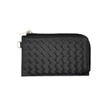 Faux Leather Basket Weave Flat Card Holder Wallet with Wristlet  from Madeline Love