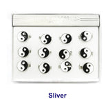 12PCS - Enamel Yin Yang Stainless Steel Rings from Madeline Love
