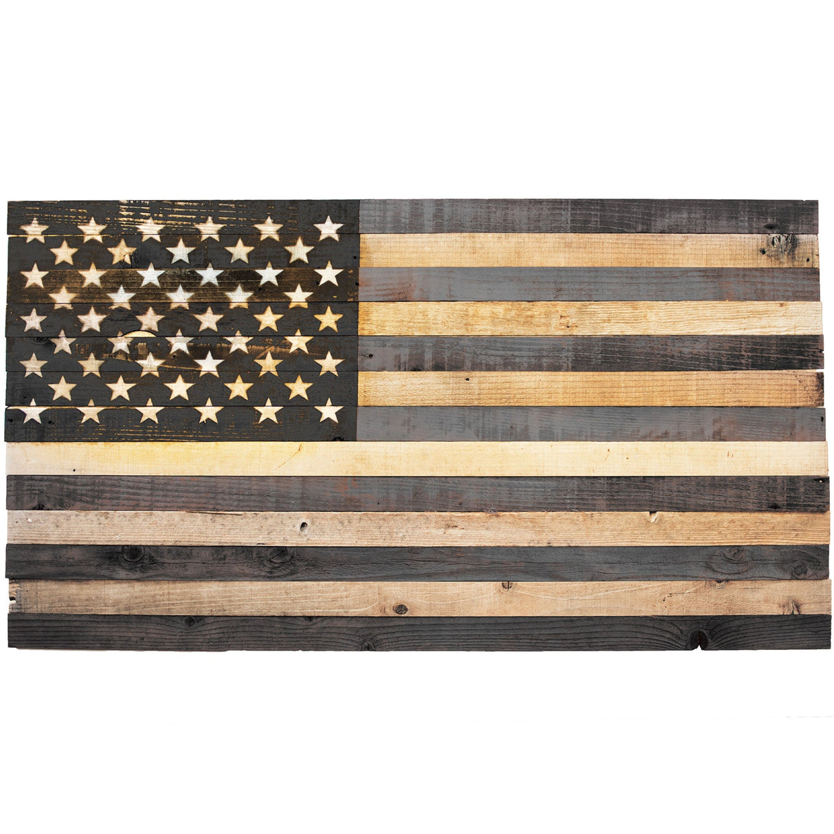 Black & Wood American Flags from Lee Display