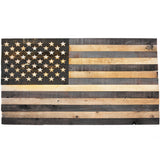 Black & Wood American Flags from Lee Display