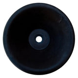 Black Andesite Natural Stone V-Shape Tapered Bathroom Sink Honed-Matte (D)16" (H)6" From Villohome