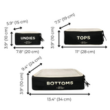 Cotton Packing Cubes, Print, 3-pack Black From Bag-all