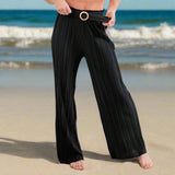 Belted Flowy Beach Pants - Lightweight From Truly Contagious