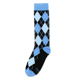 Black and Blue Argyle Socks from No Cold Feet