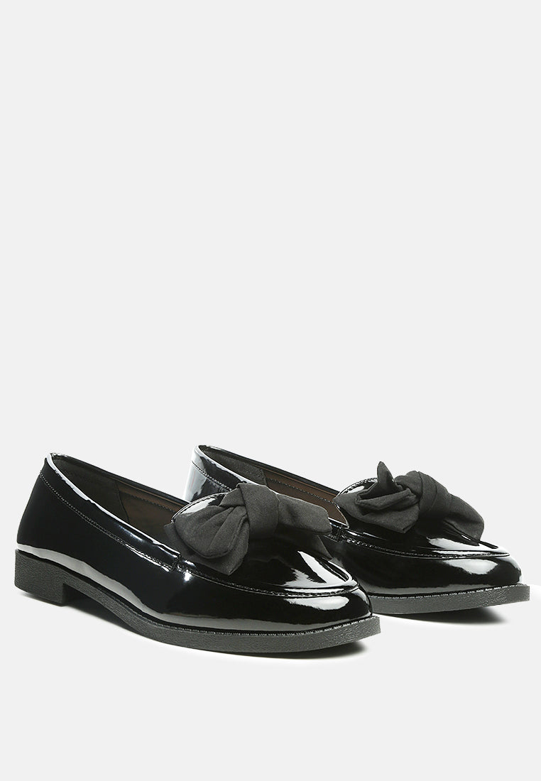 Bowberry Bow-Tie Patent Loafers from London Rag International