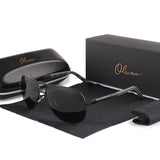 Oversized Aviator Sunglasses (Polarized) - For Large Heads + Free Hard Case from Olwen
