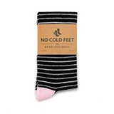 Black, Pink and Grey Striped Socks from No Cold Feet