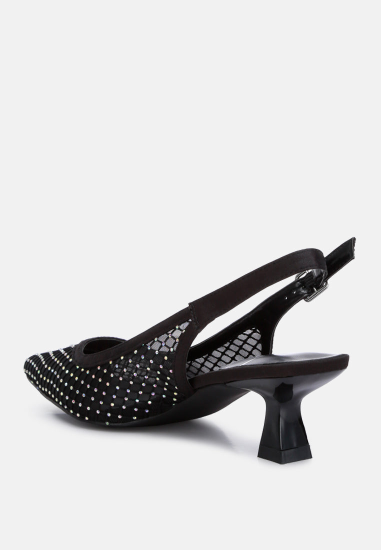 Siev Rhinestone Slingback Mules from London Rag International