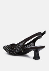 Siev Rhinestone Slingback Mules from London Rag International