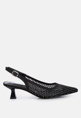 Siev Rhinestone Slingback Mules from London Rag International