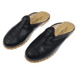 Women's Black Slippers from Atlantis Handmade Shoes