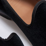 Men's Black Velvet Slipper II from Del Toro Shoes