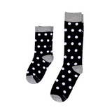 Black with White Polka Dots Kids Socks from No Cold Feet