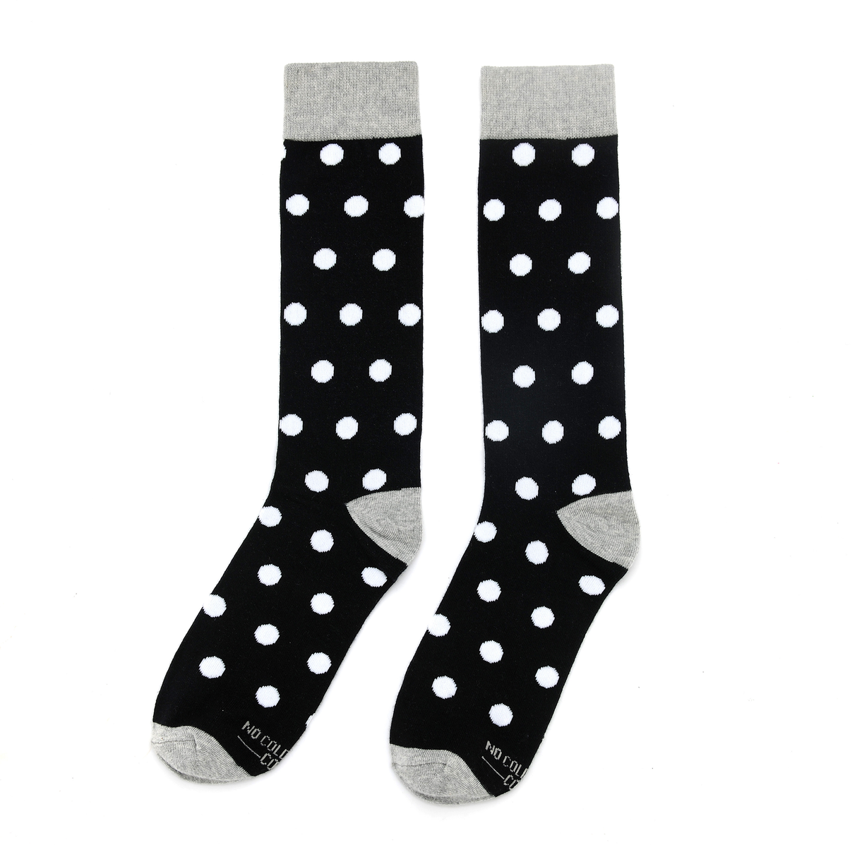 Black Socks with White Polka Dot Socks from No Cold Feet