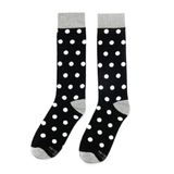 Black Socks with White Polka Dot Socks from No Cold Feet