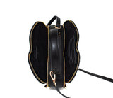 Sweetheart - Black & White Vegan Crossbody Bag from Gunas New York