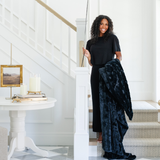 PATTERNED FAUX FUR THROW BLANKETS From Saranoni