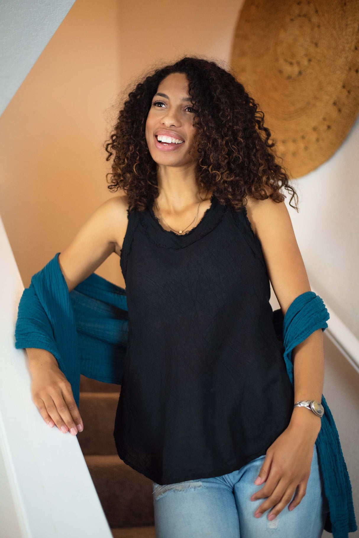 Gauze Tank Top From Cotton Flower Clothing