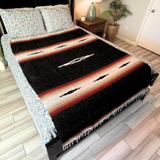 Black Baja Multi Diamond Yoga Blanket From West Path