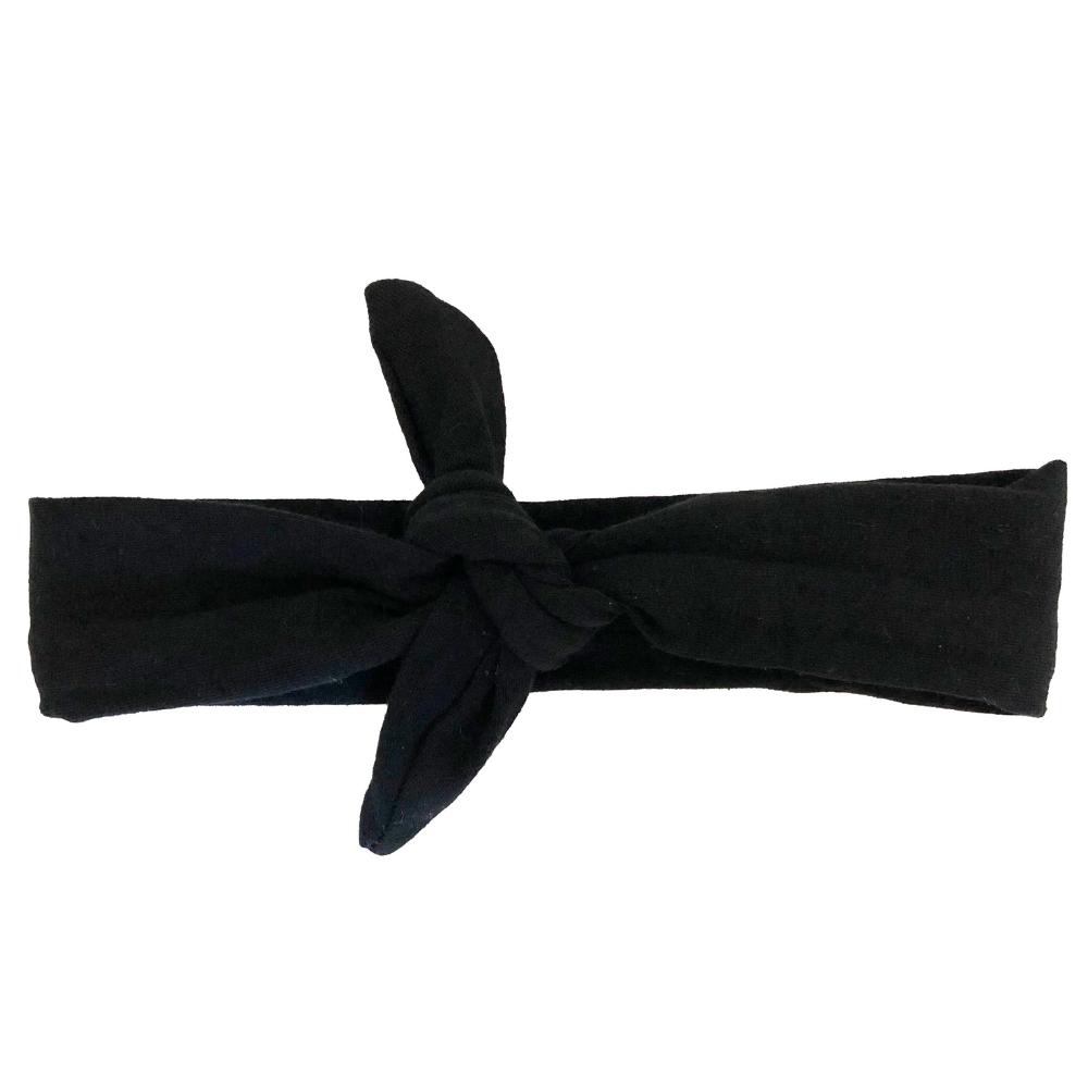 Ultra Soft Knotted - Black Solid From Headbands of Hope