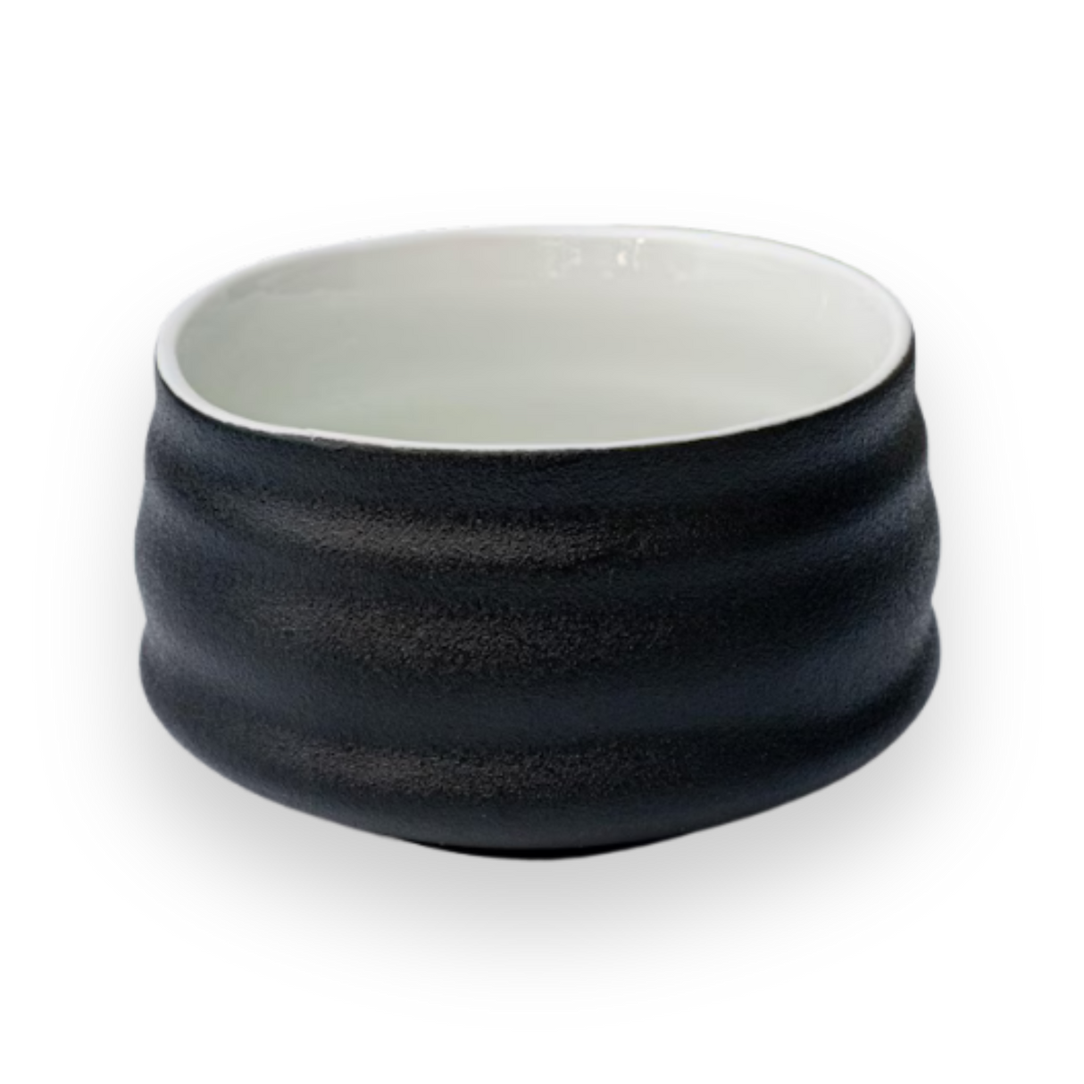 Black and White Ceramic Matcha Bowl from Aprika Life
