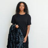 PATTERNED FAUX FUR THROW BLANKETS From Saranoni