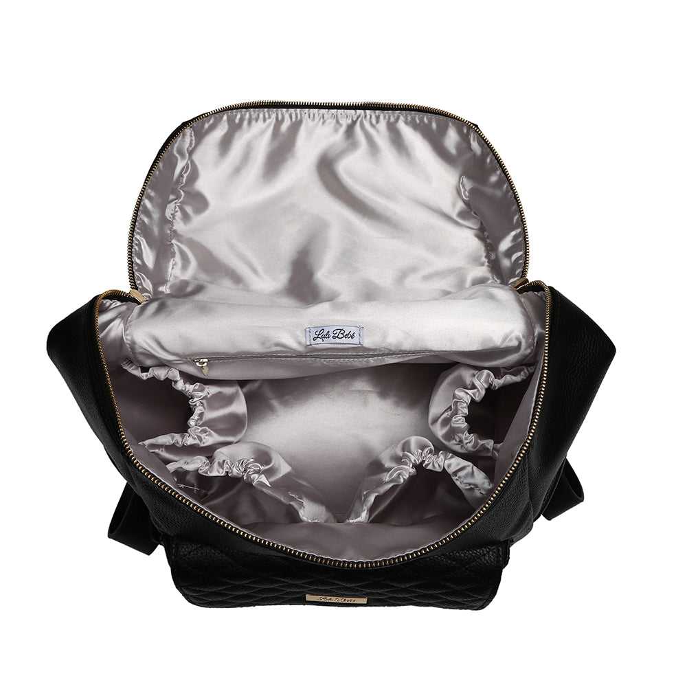 Monaco Diaper Bag | Ebony Black From Luli Bebé