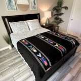 Black Baja Fish Yoga Blanket From West Path