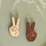 Black & White Peace Hoops from LE CHIC MIAMI