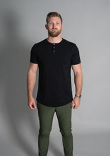 Henley Curved Hem from Ten/10 Apparel