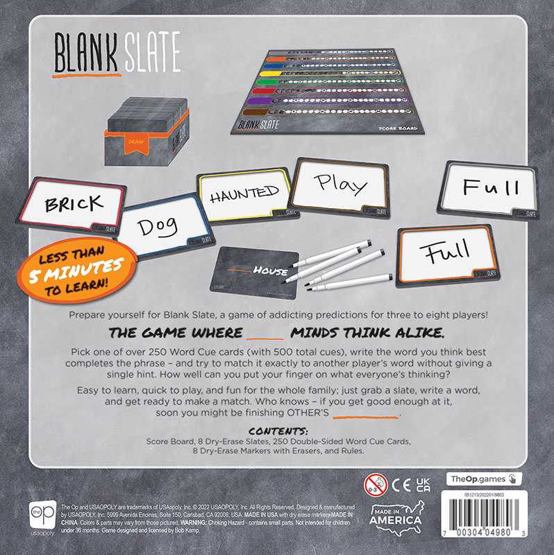 BLANK SLATE™ from The OP Games