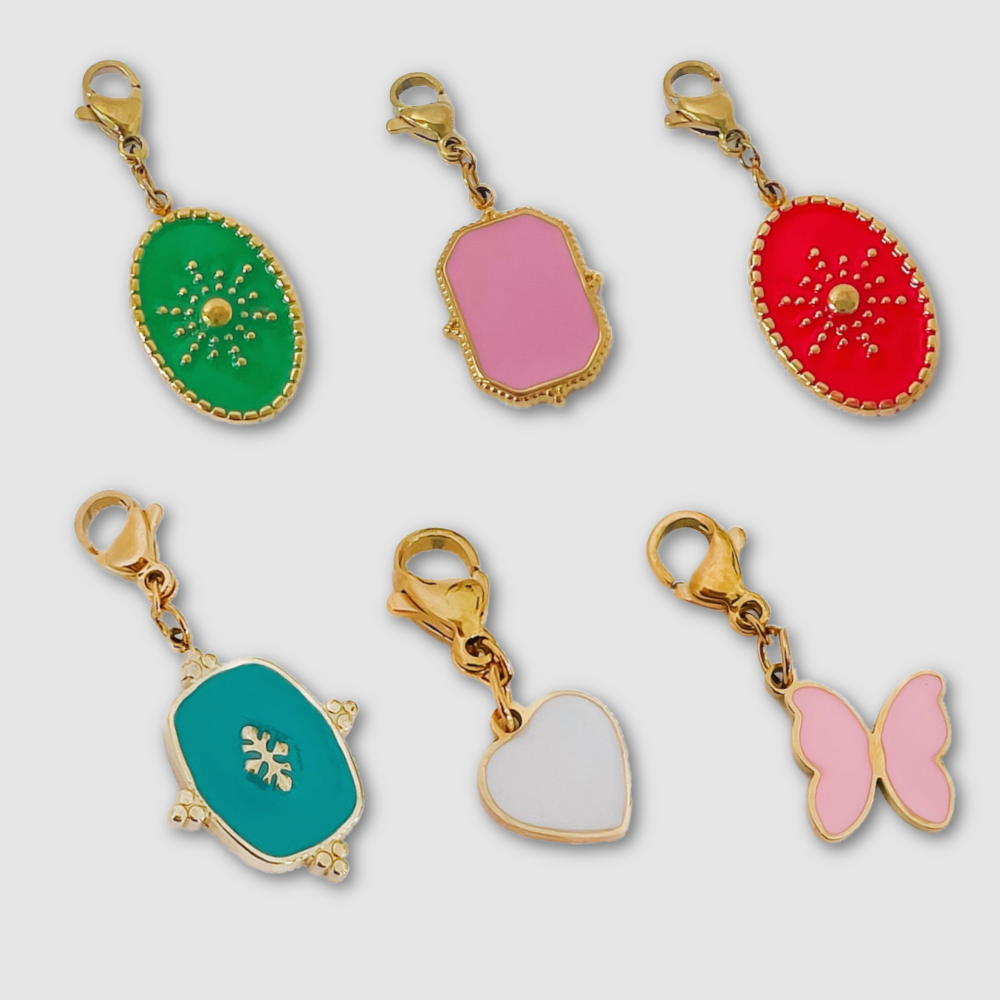 Enamel Colored Charm Bar Chanelle Charms  - WATERPROOF from Pretty Simple