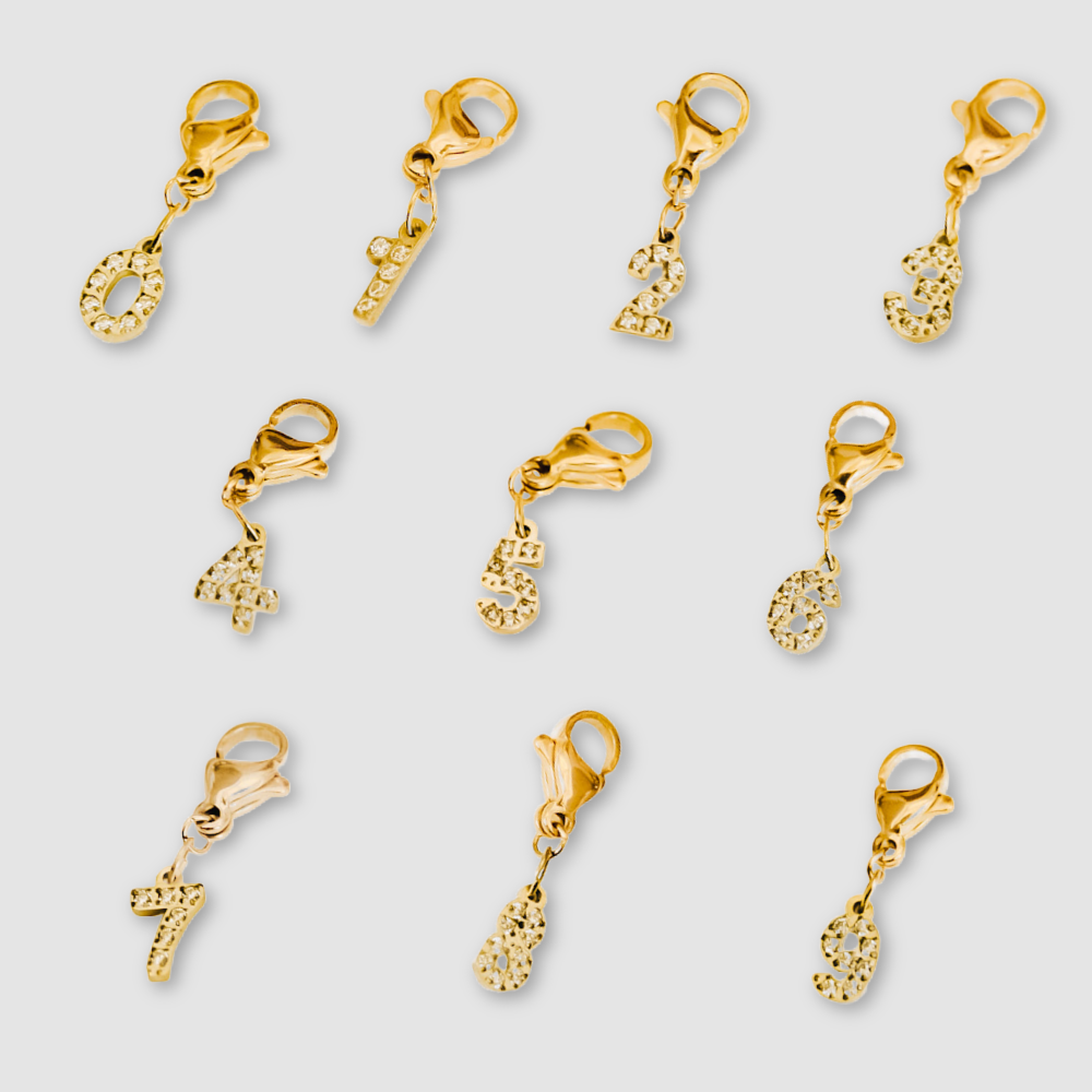 Number Charm Bar Chanelle Charms  - WATERPROOF from Pretty Simple