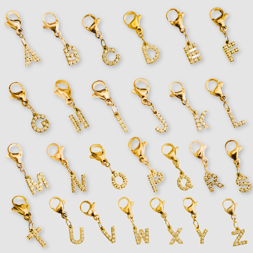 Initial Charm Bar Chanelle Charms  - WATERPROOF from Pretty Simple